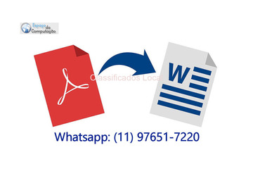 Digitação de arquivos em PDF para vários formatos como Word