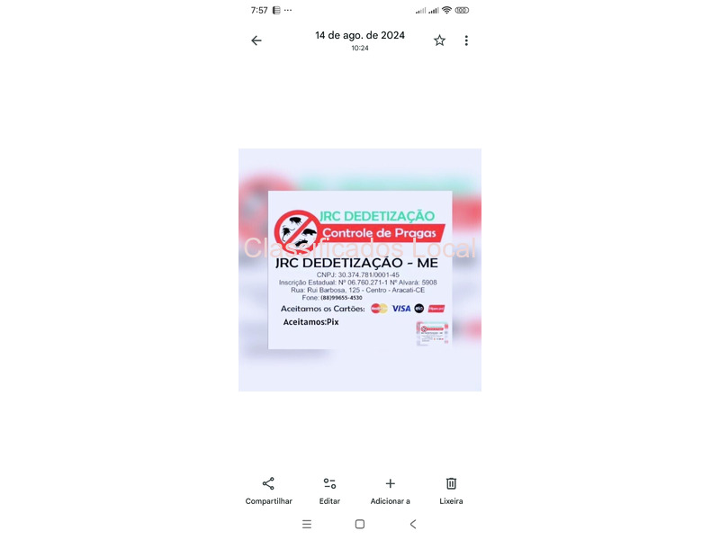 Aracati dedetização