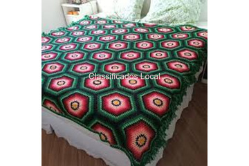 COLCHA CASAL  EM CROCHÉ ARTESANAL
