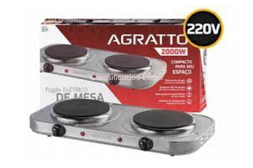 FOGÃO ELÉTRICO INOX 2 BOCAS 2000W 220V AGRATTO